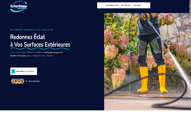 Site Ecopress Nettoyage, nettoyage de façades